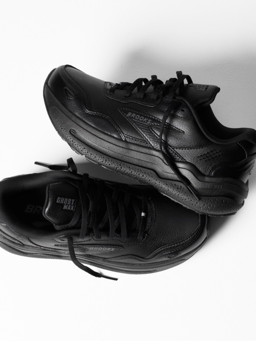 Brooks Women’s All-Black Leather Ghost Max